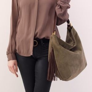 Hobo Bags Meridian Suede Sage, NEW